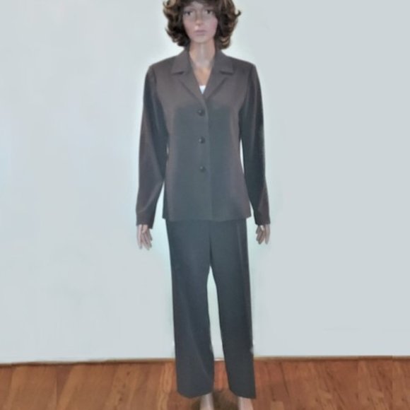 Rafaella Mocha Pantsuit Size 6 NWOT - Picture 1 of 8